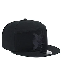 New Era Men's Black Seattle Sounders Fc Canvas 9FIFTY Snapback Hat