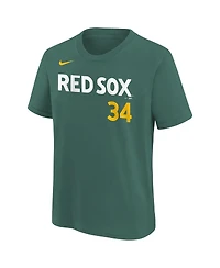 Nike Big Boys and Girls David Ortiz Green Boston Red Sox 2025 City Connect Fuse Name Number T-Shirt