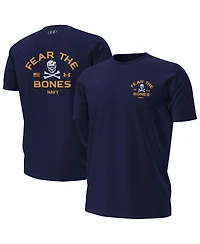 Under Armour Men's Navy Midshipmen Distressed Jolly Rogers T-Shirt