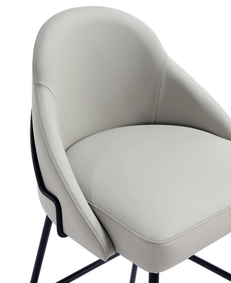 Manhattan Comfort Gracie 41.1" Leatherette Upholstered Barstool
