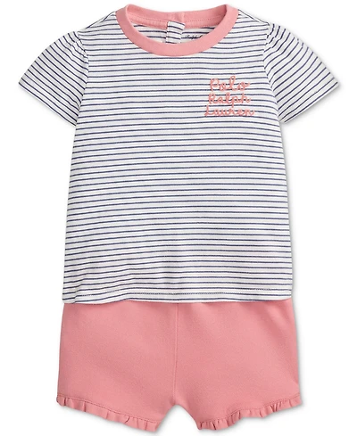 Polo Ralph Lauren Baby Girls Jersey Tee & Mesh Short Set