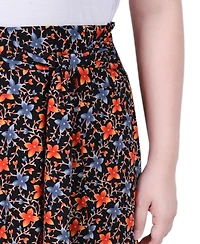 Ny Collection Petite Maxi Skirt with Sash Waist Tie