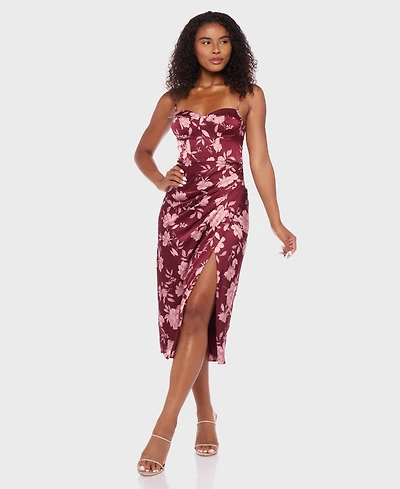 B Darlin Juniors' Satin Sweetheart Midi Dress