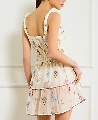 Line & Dot Women's Fiori Floral-Embroidered Smocked Dress