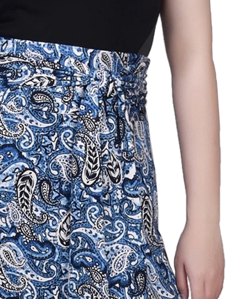 Ny Collection Petite Maxi Skirt with Sash Waist Tie