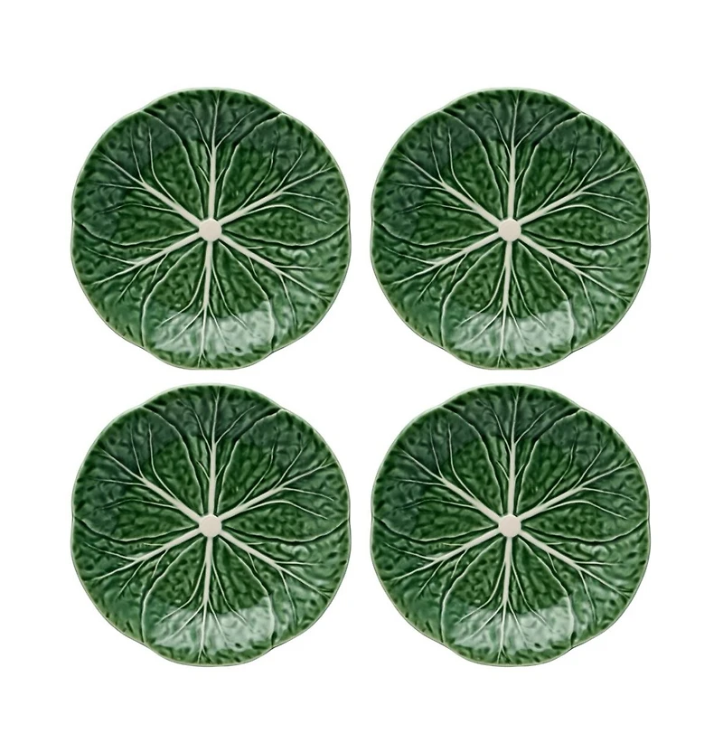 Bordallo Pinheiro Cabbage Salad Plates, Set of 4