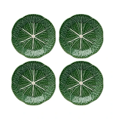 Bordallo Pinheiro Cabbage Salad Plates, Set of 4