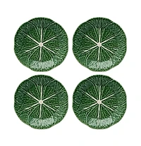 Bordallo Pinheiro Cabbage Salad Plates, Set of 4