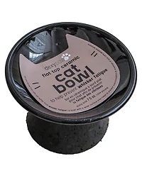 Dexypaws Flat Top Cat Bowl: Black