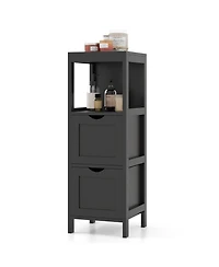 Freestanding Storage Cabinet with 2 Removable Drawers for Bathroom