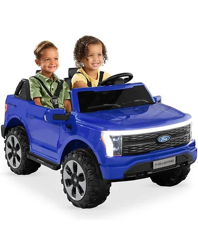 Best Choice Products Kids 24V Ride On Truck Officially Licensed Ford Lightning w/ Remote, Led Lights, 2 Speeds