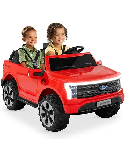 Best Choice Products Kids 24V Ride On Truck Officially Licensed Ford Lightning w/ Remote, Led Lights, 2 Speeds