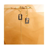 Sohi Women's Gold Sleek Drop Earrings