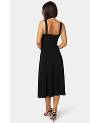 Bebe Women's Sweetheart Fit and Flare Midi Dress