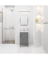 Elsa 20.5 in. W x 16 in. D Bath Vanity in Cashmere Grey with Ceramics Vanity Top in White with White Basin
