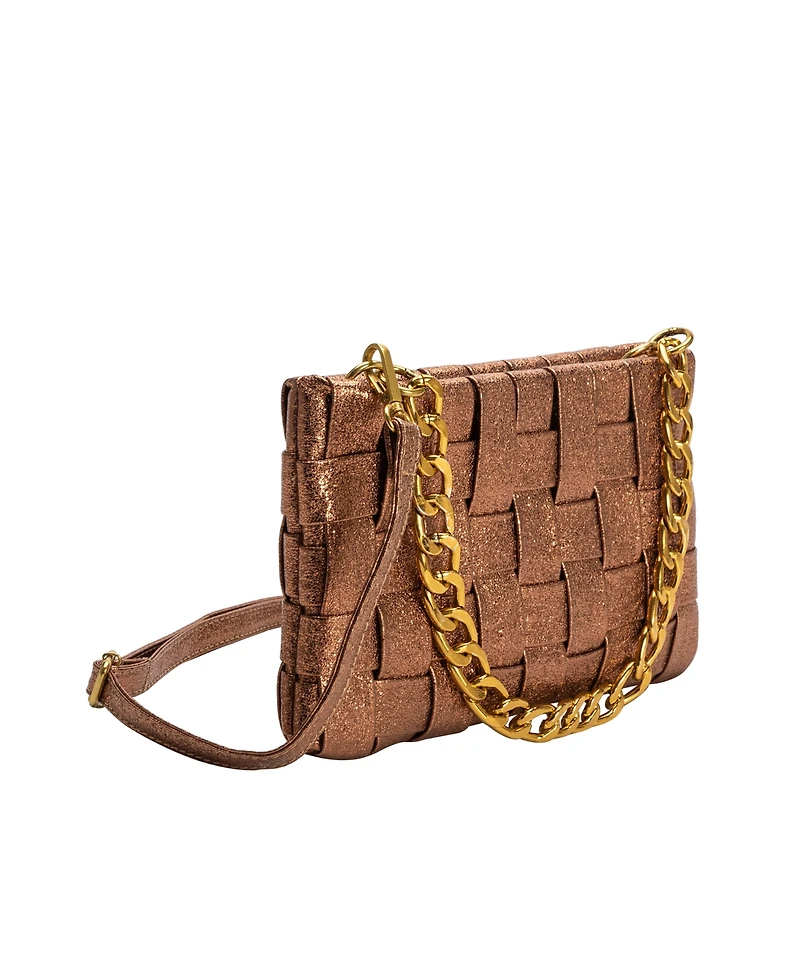 Melie Bianco Mimie Woven Small Crossbody Bag