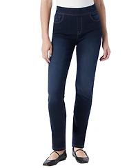 Gloria Vanderbilt Petite Amanda High Rise Pull-On Slim Straight Leg Jeans