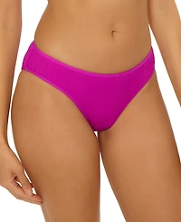 Becca Women's Crinkle Crush Pucker Stripe Hipster Bikini Bottoms
