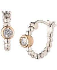 Lauren Ralph Lauren Two-Tone Cubic Zirconia Bead Hoop Earrings