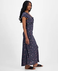 Lucky Brand Women's Floral-Print Lace-Trim Slip Dress