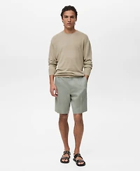 Mango Men's Linen Flowy Sweater