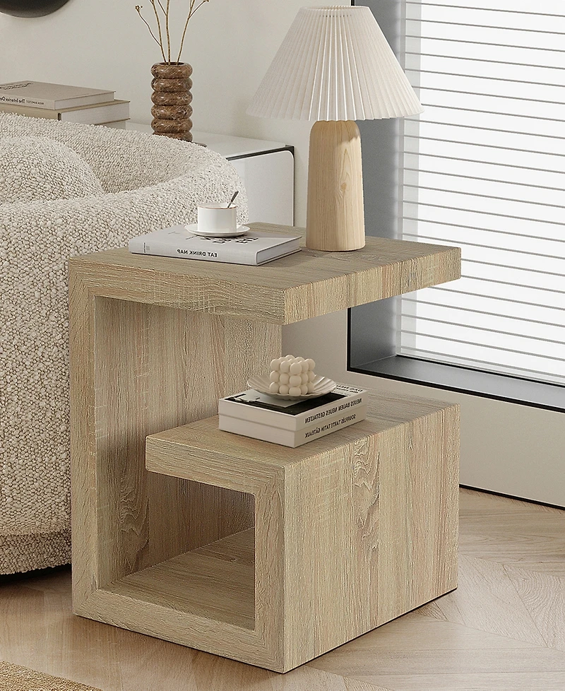 Gallerie Decor 18" Manufactured Wood Symmetry End Table