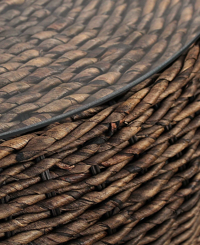 Gallerie Decor 31.5" Woven Rattan Stonebridge Coffee Table