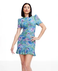 Dress the Population Chandler Women's Metallic Short-Sleeve Bodycon Dress