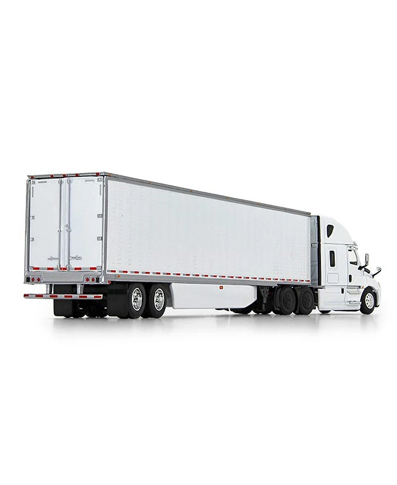 Die Cast Promotions (DCP) 1/64 White 2018 Freightliner Cascadia Sleeper & Utility Trailer W/ Skirts, DCP By First Gear