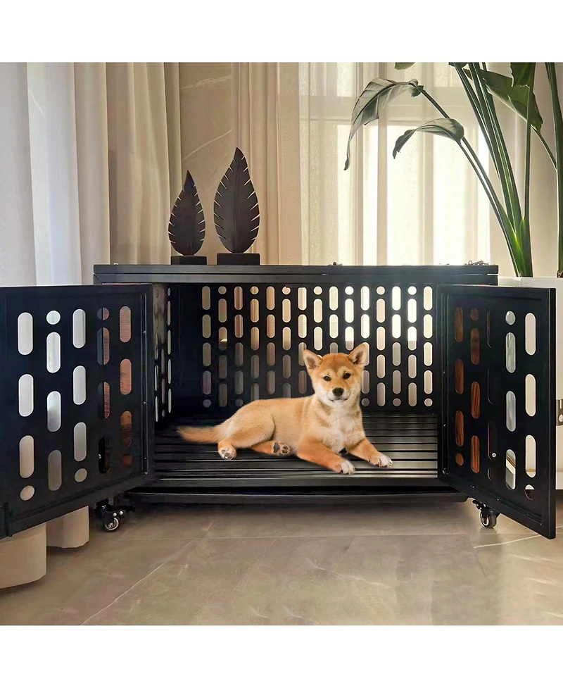 Secure and Spacious Indoor Dog Cage for Rest, Safety, and Training