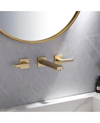 Greenspring Two-Handle Wall Mounted Bathroom Faucet