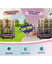 Plexalife 55" Kiddy Trampoline & Enclosure Set - Easy Assembly