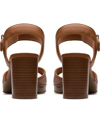 Clarks Collection Women's Ambyrlyn Faye Block Heel Sandals