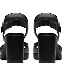 Clarks Collection Women's Ambyrlyn Faye Block Heel Sandals