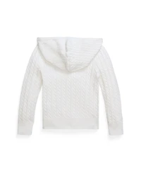 Polo Ralph Lauren Toddler and Little Girls Mini-Cable Cotton Full-Zip Hoodie