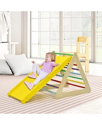 3 Piece Toddler Triangle Set Montessori with 2 Climbing Triangles and 1 Ramp
