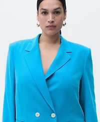 Mango Women's Straight-Fit Suit Jacket