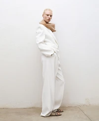 Mango Women's Oversized Double-Breasted Suit Jacket