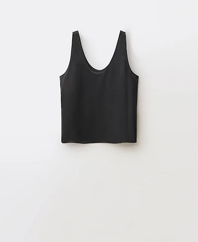 Mango Women's Wide Straps Silk Top
