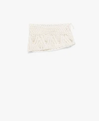 Mango Women's Crochet Mini Skirt