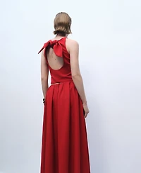 Mango Women's Back Bow Detail Crop Top
