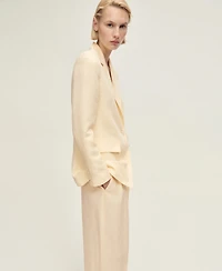 Mango Women's Linen-Blend Suit Jacket