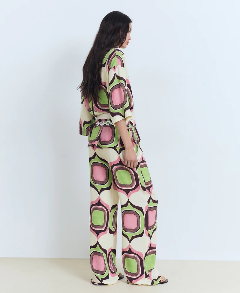 Mango Women's Geometric Print Pants
