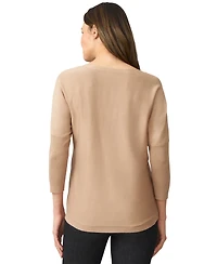 Melissa Paige Women's Boat-Neck Diamond-Knit Dolman-Sleeve Sweater