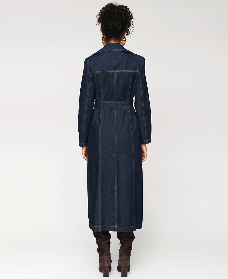 Avec Les Filles Women's Double-Breasted Belted Trench Coat
