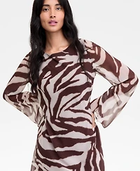 Alex & Sophia Juniors' Zebra-Print Mini Dress