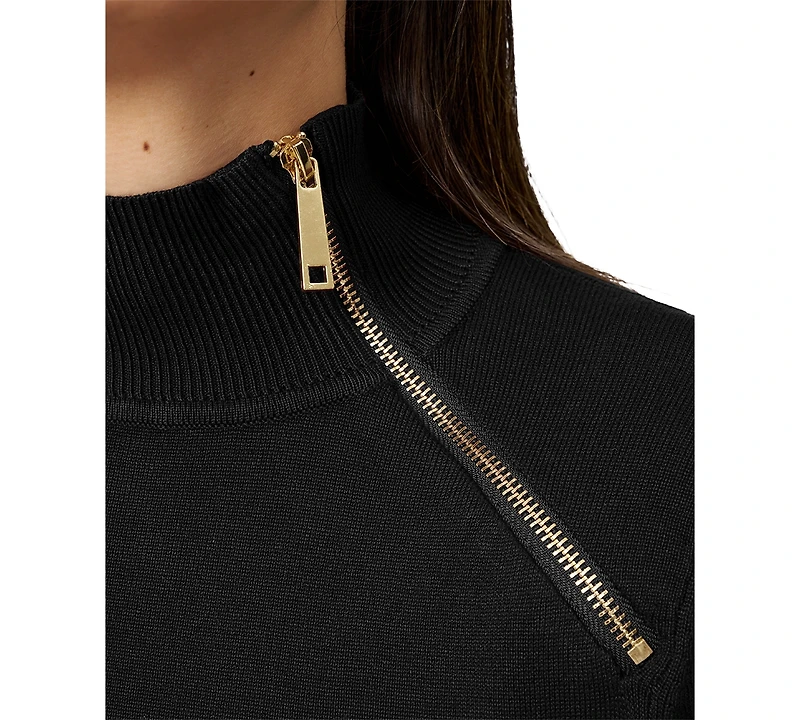 Melissa Paige Women's Mock-Neck Side-Zip Sweater