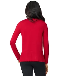 Melissa Paige Women's V-Neck Wide-Hem Wide-Cuff Sweater