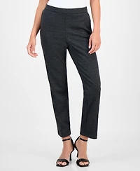 Ak Anne Klein Petite Mid-Rise Pull-On Straight-Leg Ankle Pants
