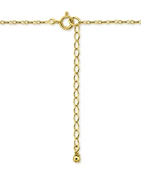 Giani Bernini Black & White Cubic Zirconia Round Pear Two Stone Pendant Necklace, 16" + 2" extender, Exclusively at Macy's